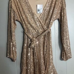 Forever 21 gold dress